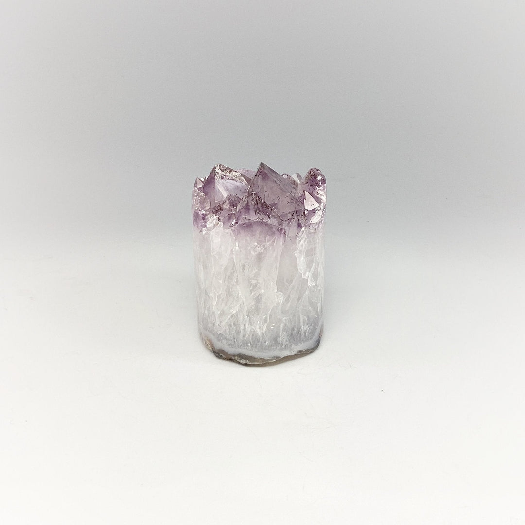 Amethyst Druze Cylinder Stand Up