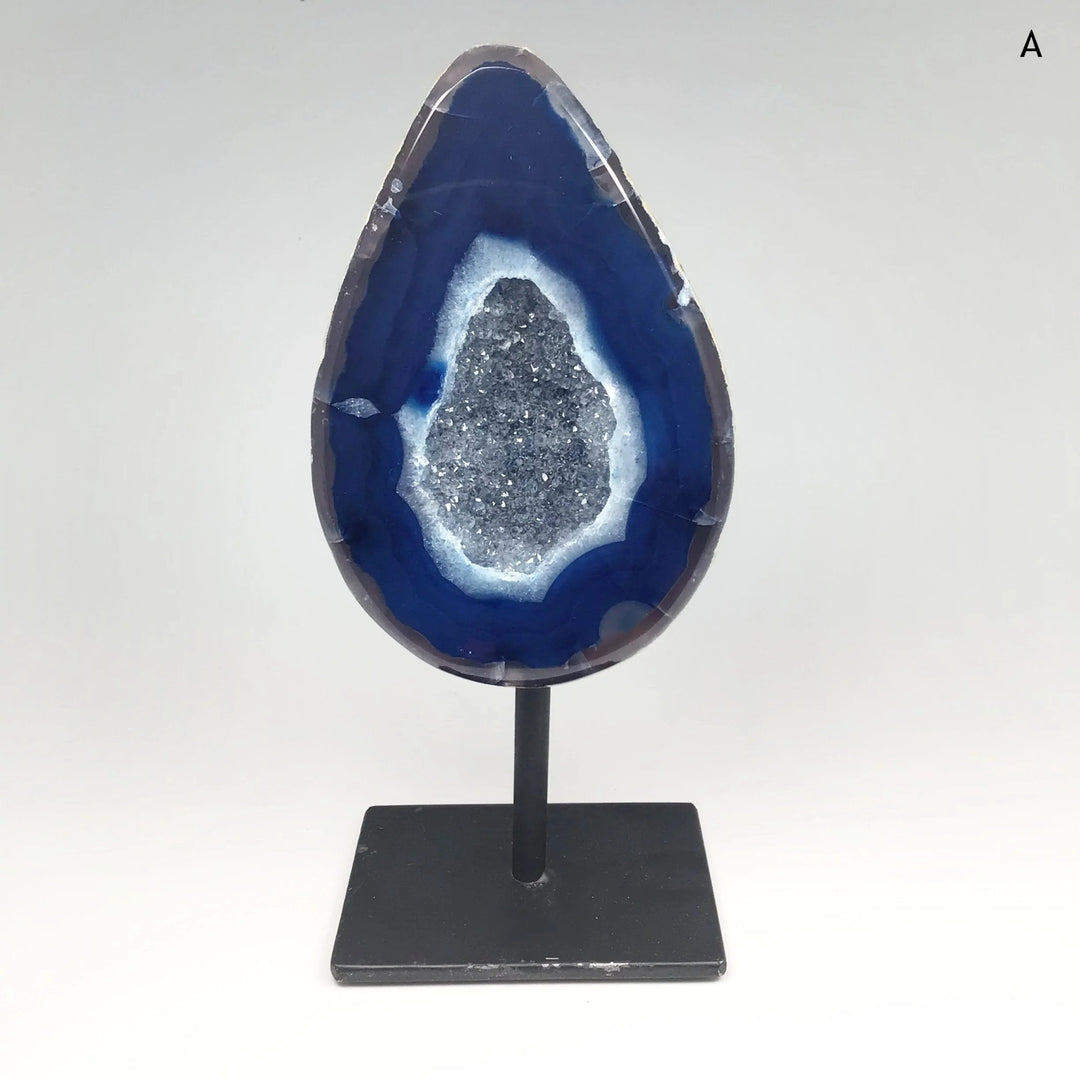 Agate Geode on Stand