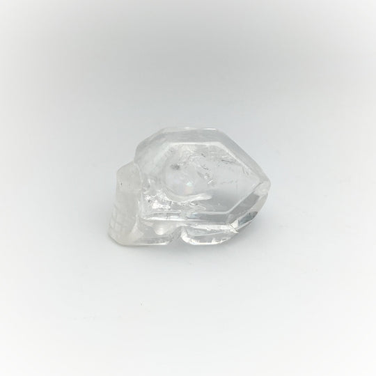 Carved Quartz Point Crystal Skull