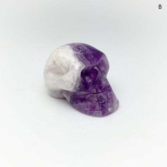 Carved Chevron Amethyst Skull at $49 Each