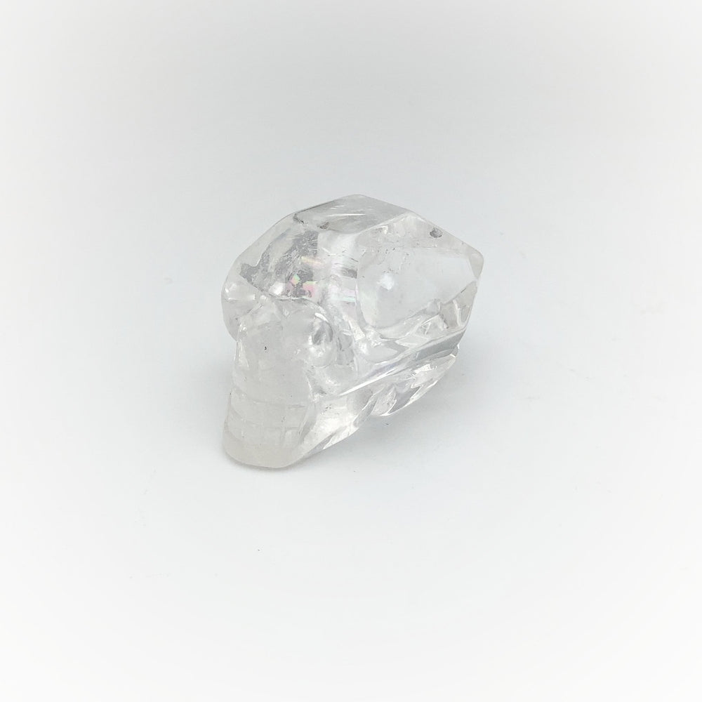 Carved Quartz Point Crystal Skull