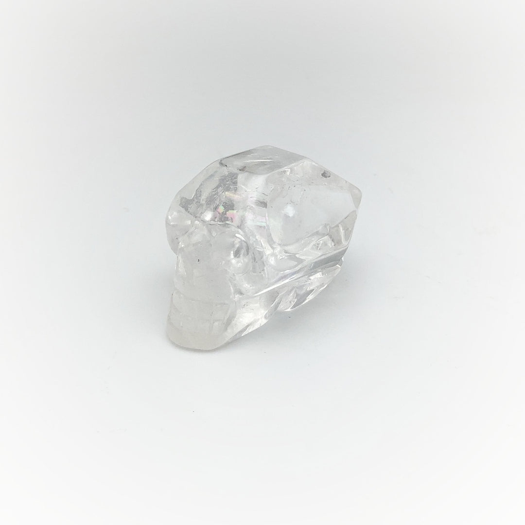 Carved Quartz Point Crystal Skull