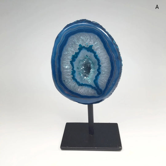 Agate Geode on Stand