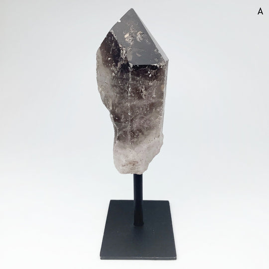 Rough Smoky Quartz on Display Stand