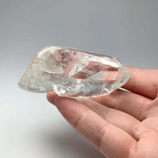 Carved Quartz Point Crystal Skull