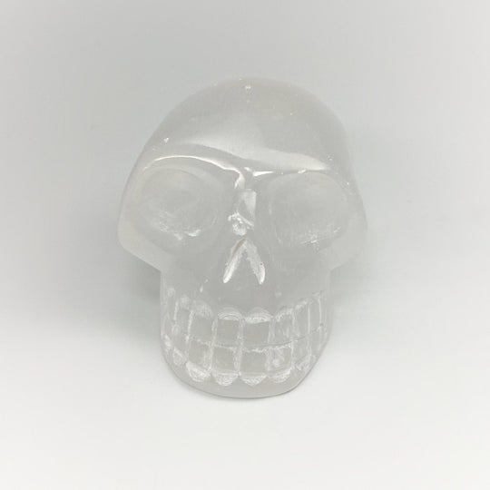 Carved Selenite Crystal Skull