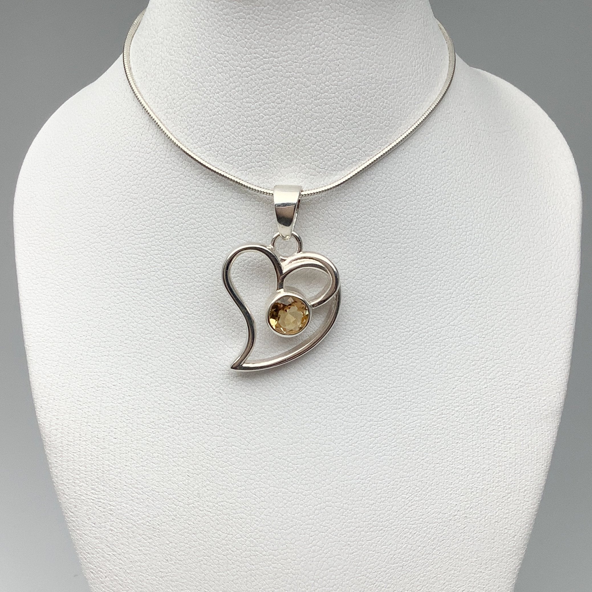 Citrine Heart Pendant