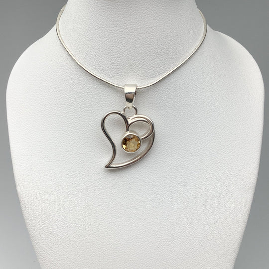 Citrine Heart Pendant