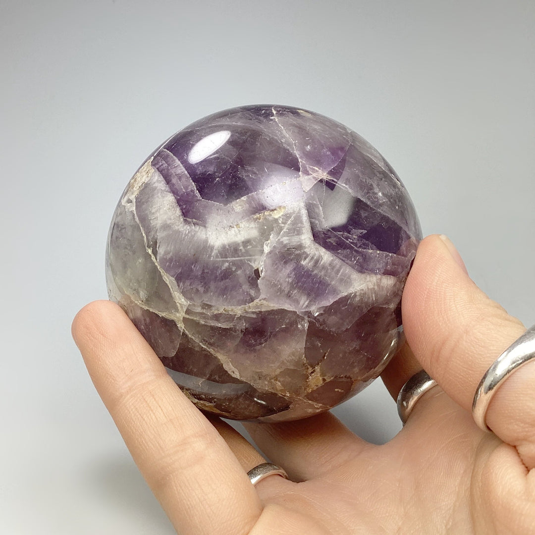 Chevron Amethyst Sphere