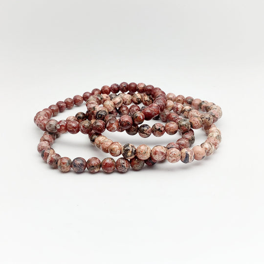 Leopard Skin Jasper Beaded Bracelet