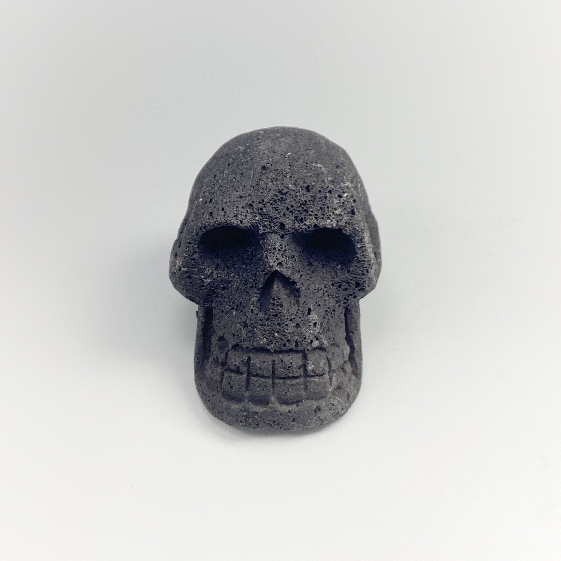 Carved Lava Stone Skull