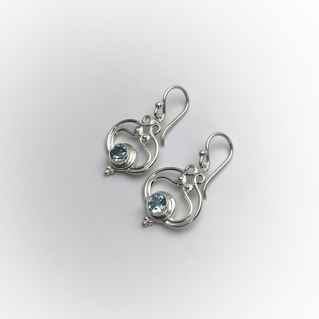 Blue Topaz Dangle Earrings