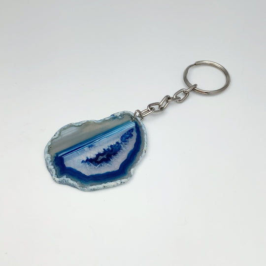 Agate Slice Keychain