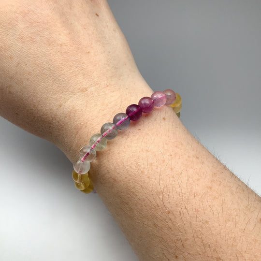 Rainbow Fluorite Beaded Bracelet