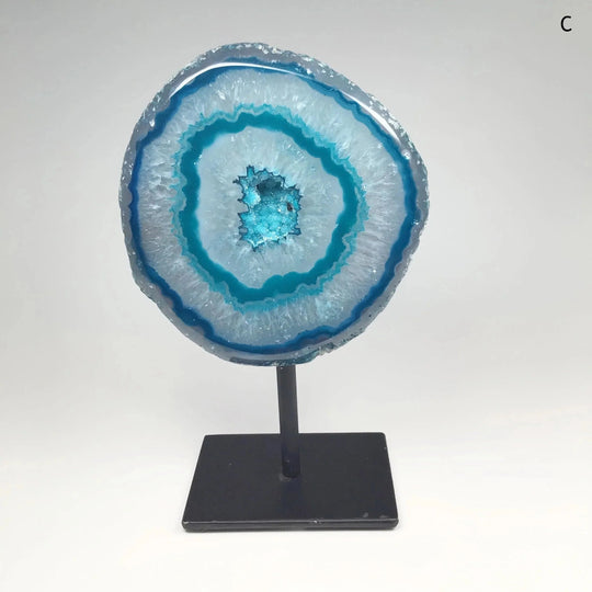 Agate Geode on Stand