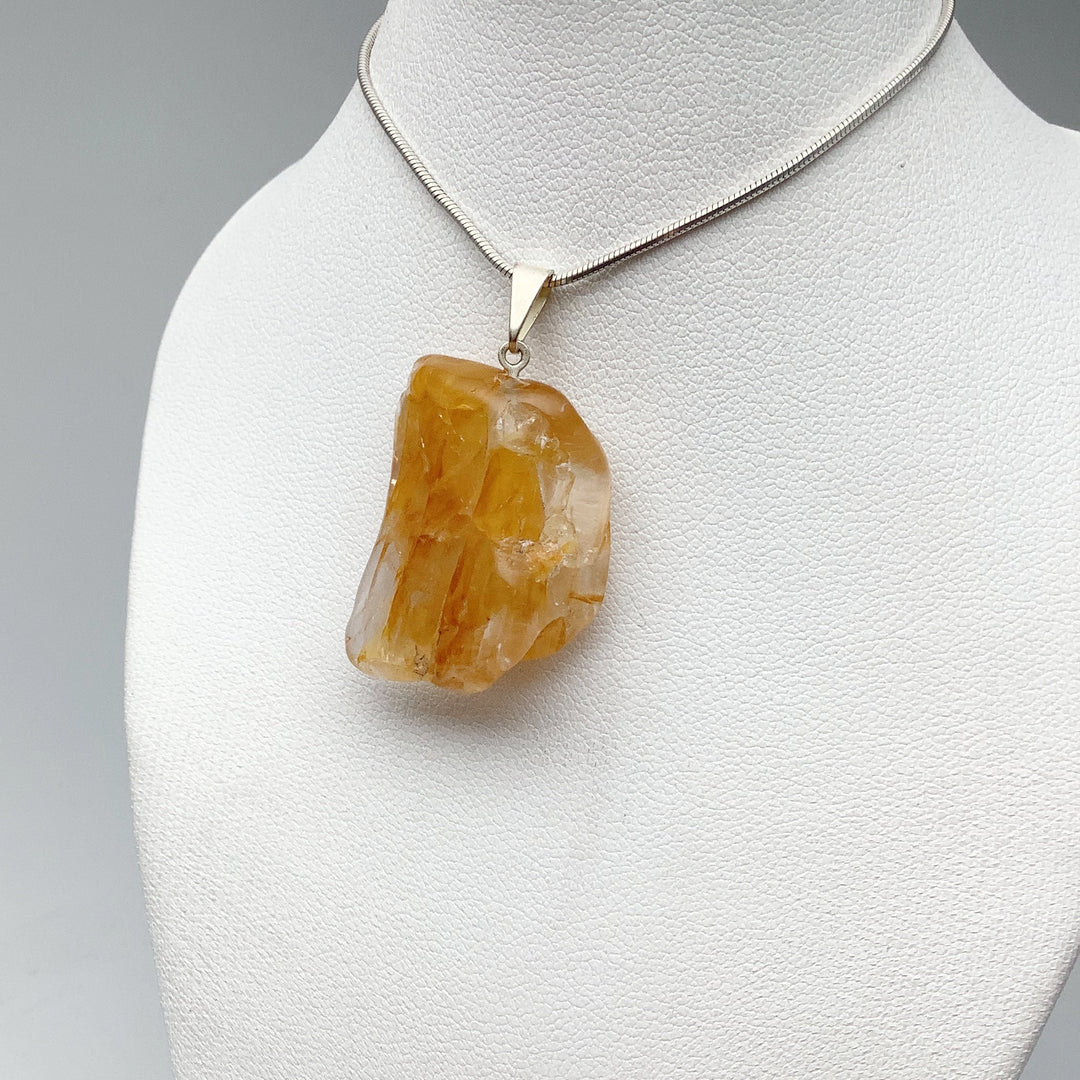 Golden Healing Quartz Tumble Pendant