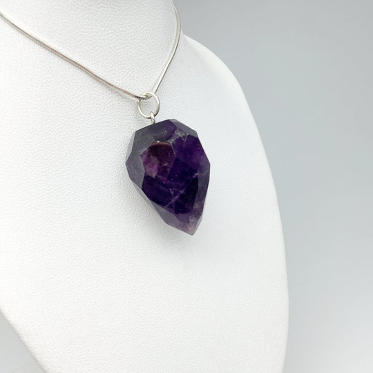 Amethyst Faceted Teardrop Pendant