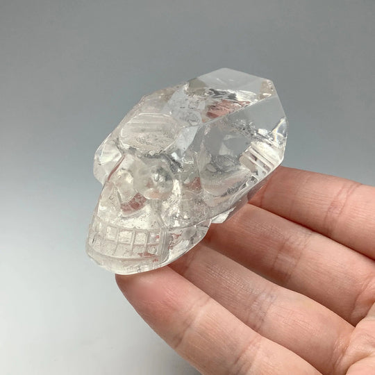 Carved Quartz Point Crystal Skull