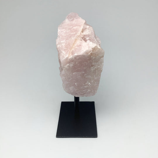 Rough Rose Quartz on Display Stand