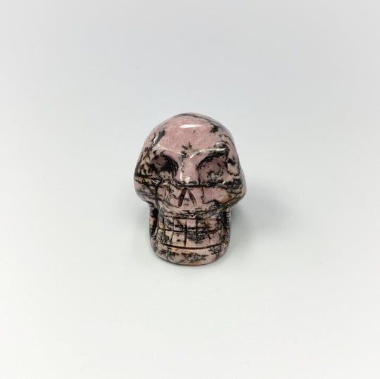 Carved Rhodonite Skull