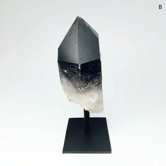 Rough Smoky Quartz on Display Stand