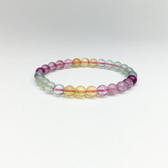 Rainbow Fluorite Beaded Bracelet