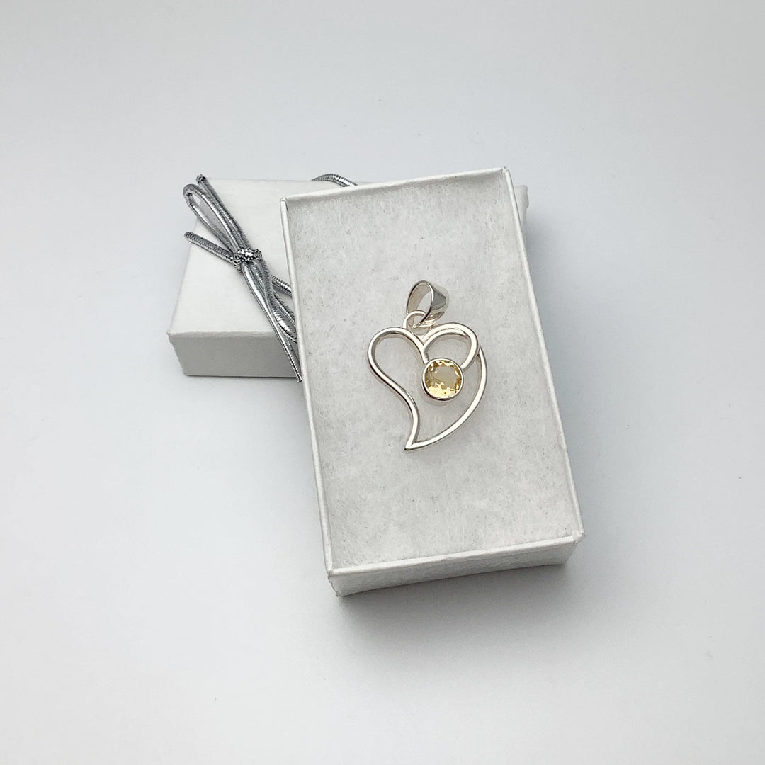 Citrine Heart Pendant