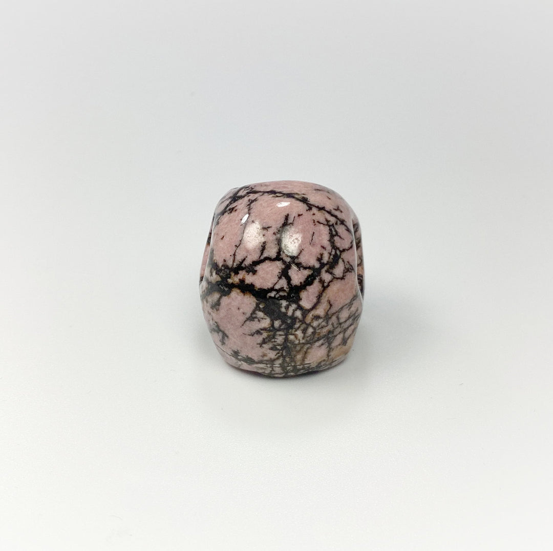 Carved Rhodonite Skull