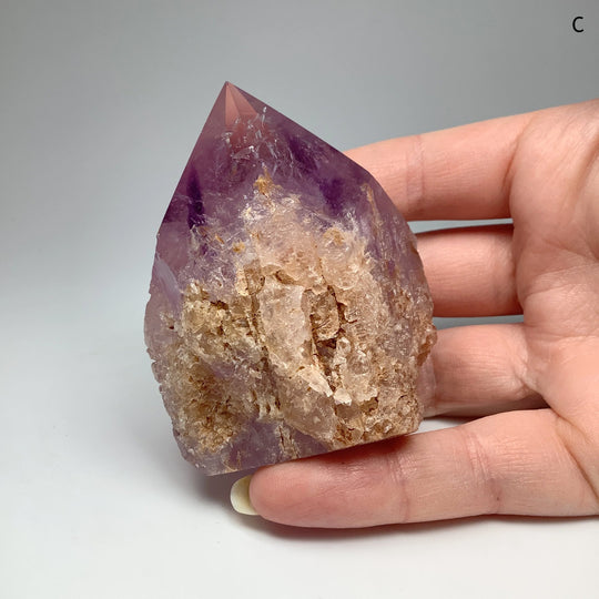 Amethyst Half Polished Point