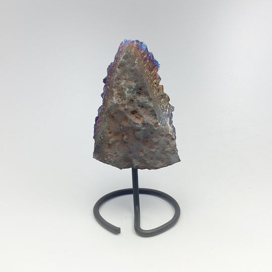 Blue Rainbow Amethyst Druze Cluster On Stand