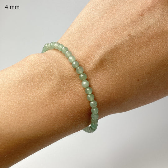 Green Aventurine Faceted Beaded Bracelet