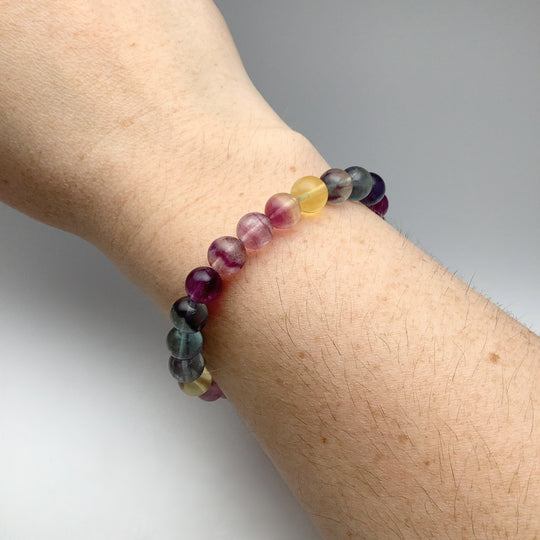 Rainbow Fluorite Beaded Bracelet