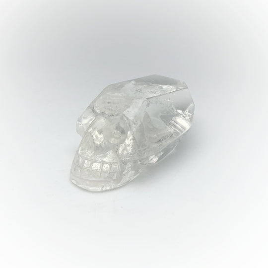 Carved Quartz Point Crystal Skull