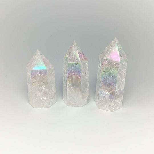 Polished Opalescent Quartz Point