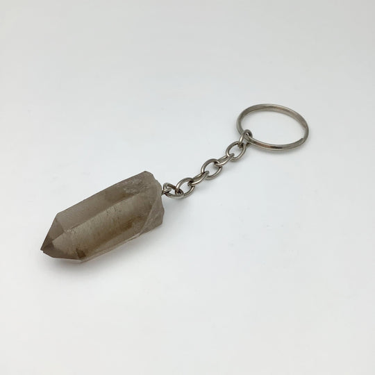 Rough Smoky Quartz Keychain