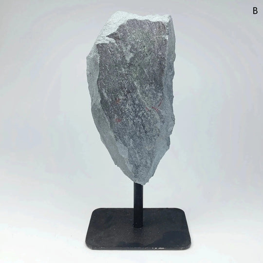 Raw Hematite on Metal Display Stand