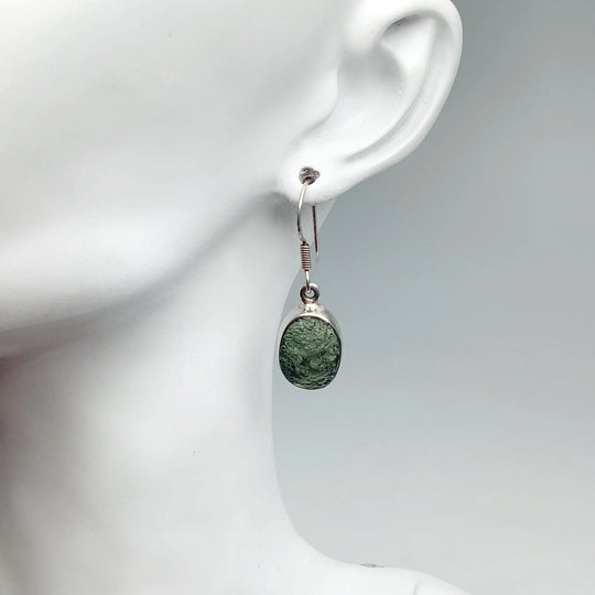 Moldavite Dangle Earrings