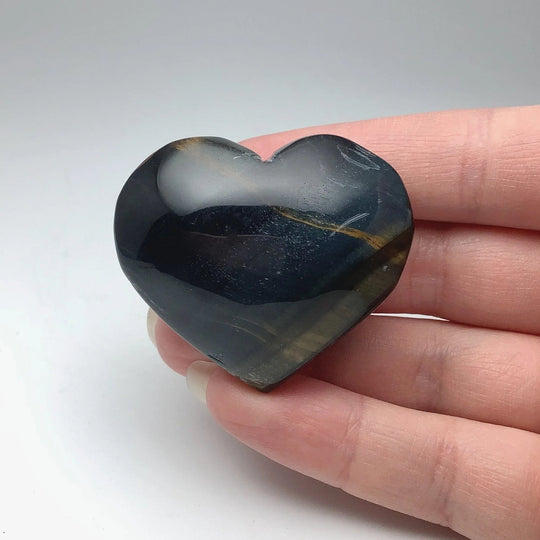 Blue Gold Tiger Eye Heart