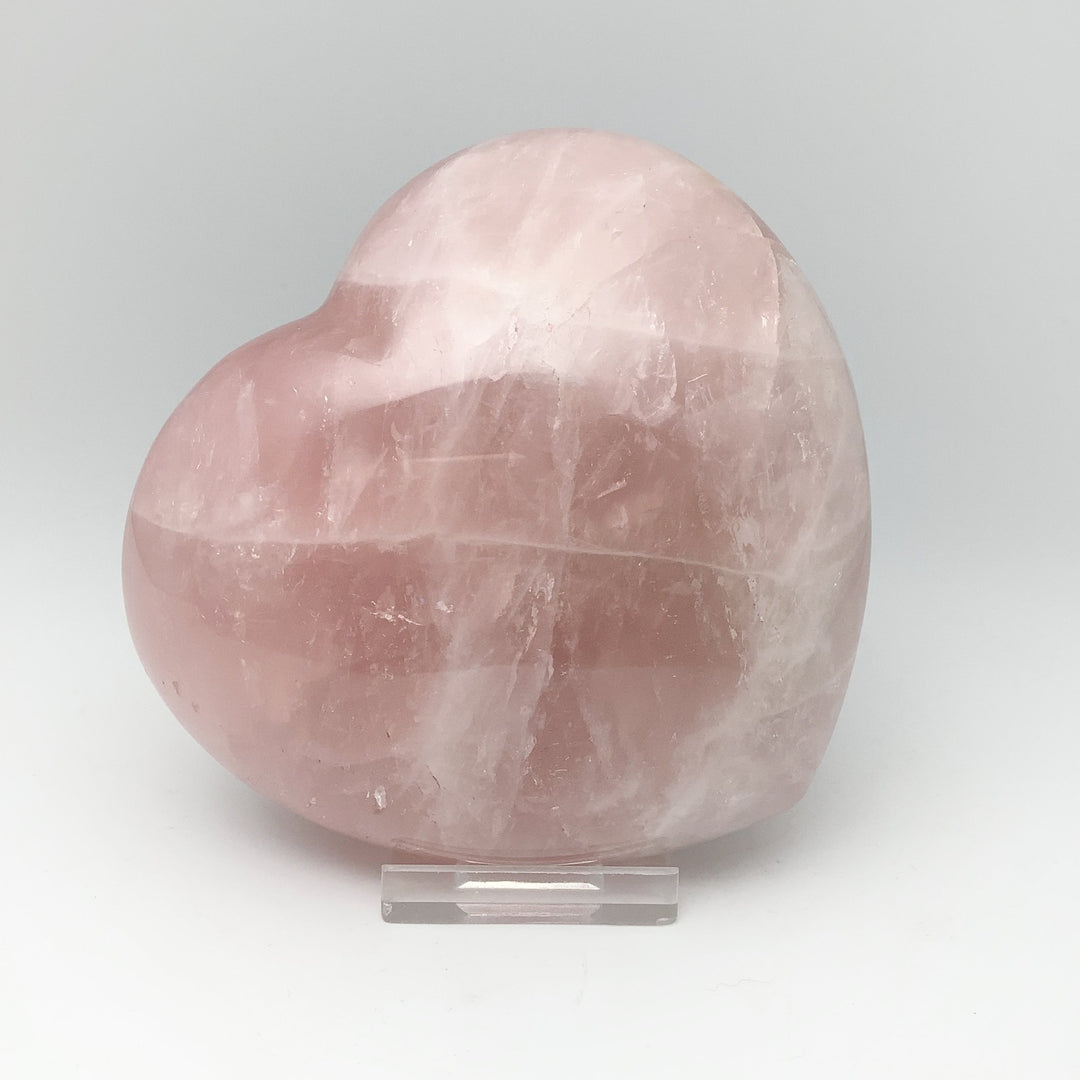 Rose Quartz Heart Carving