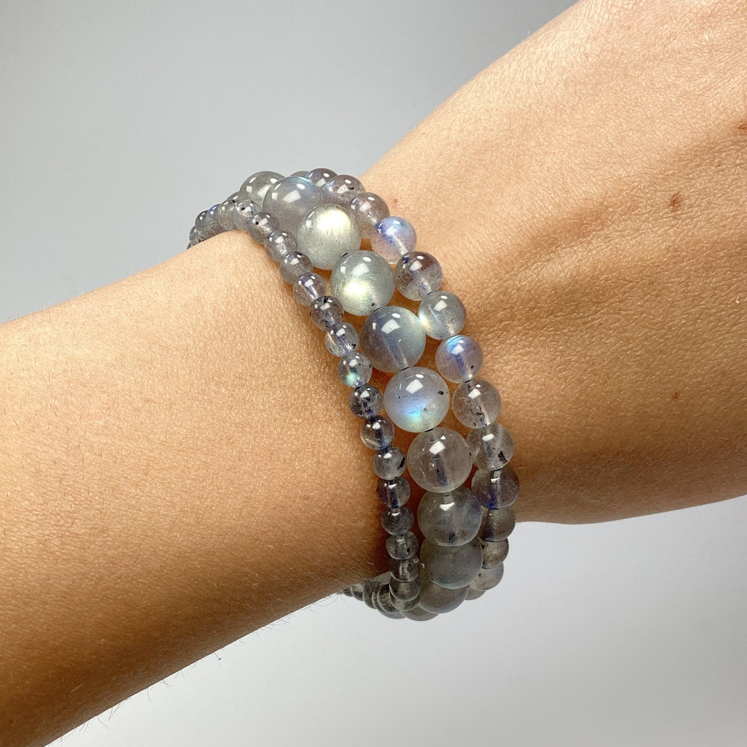 Labradorite Beaded Bracelet - High Quality