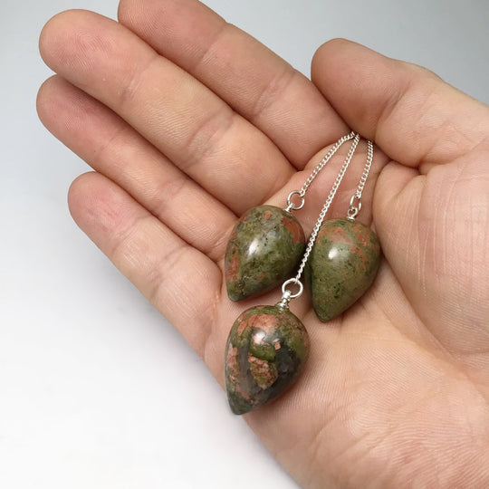 Unakite Teardrop Pendulum