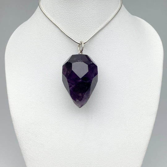 Amethyst Faceted Teardrop Pendant