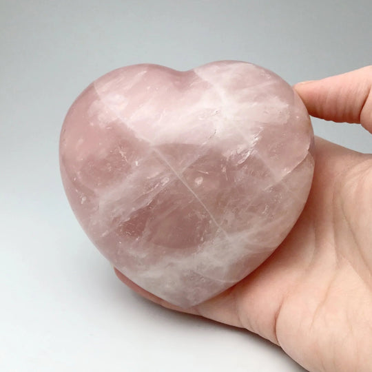 Rose Quartz Heart Carving