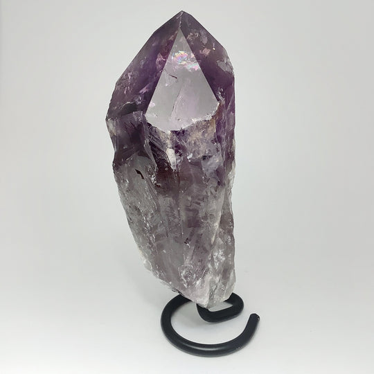 Rough Amethyst Scepter On Display Stand