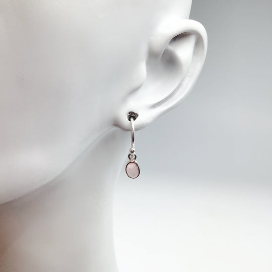 Rose Quartz Dangle Earrings