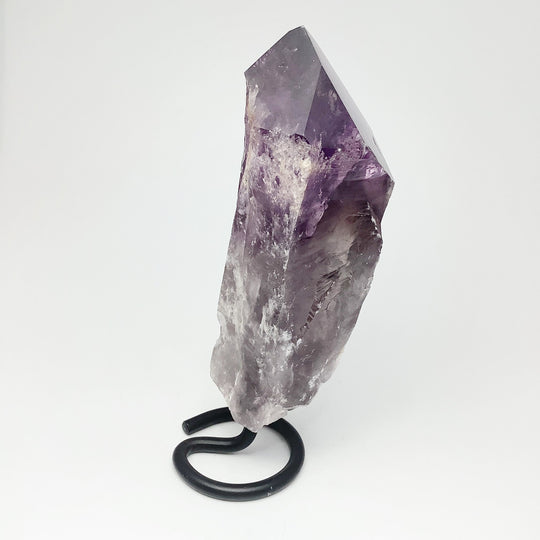 Rough Amethyst Scepter On Display Stand