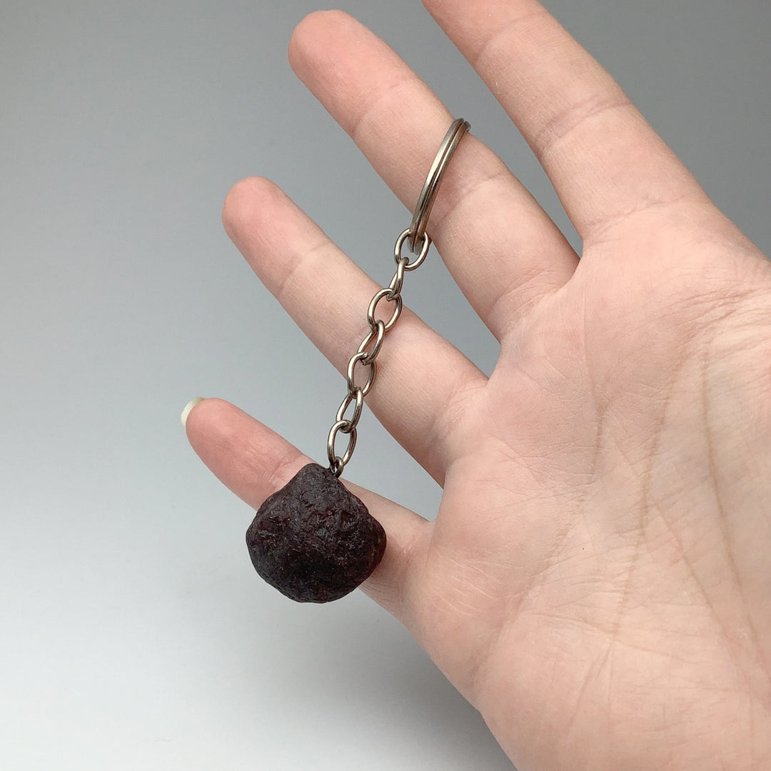 Rough Garnet Keychain