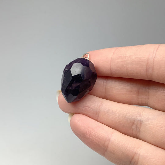 Amethyst Faceted Teardrop Pendant