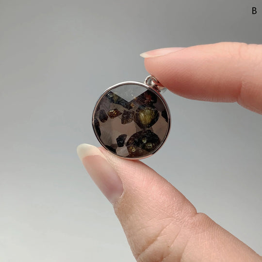 Sericho Meteorite Faceted Pendant