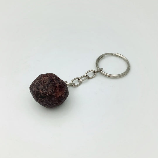 Rough Garnet Keychain